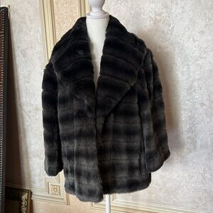 Juicy Couture Black Striped Teddy Jacket